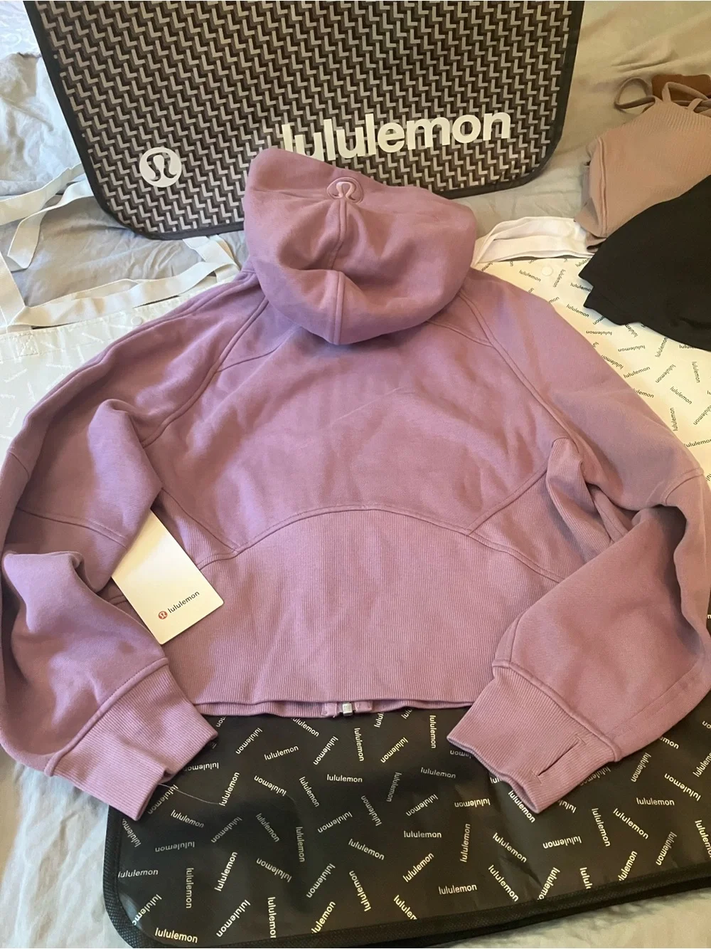 NWT Lululemon Scuba Oversized Full-zip Hoodie, XS/S, Lavender Lux/Mirror Silver